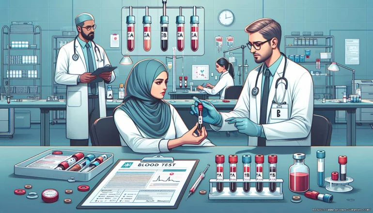 Des docteurs effectuant des analyses de sang dans un laboratoire moderne.