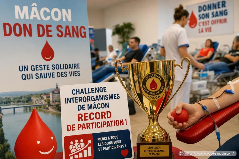 Mâcon : don de sang et records de participation au challenge interorganismes