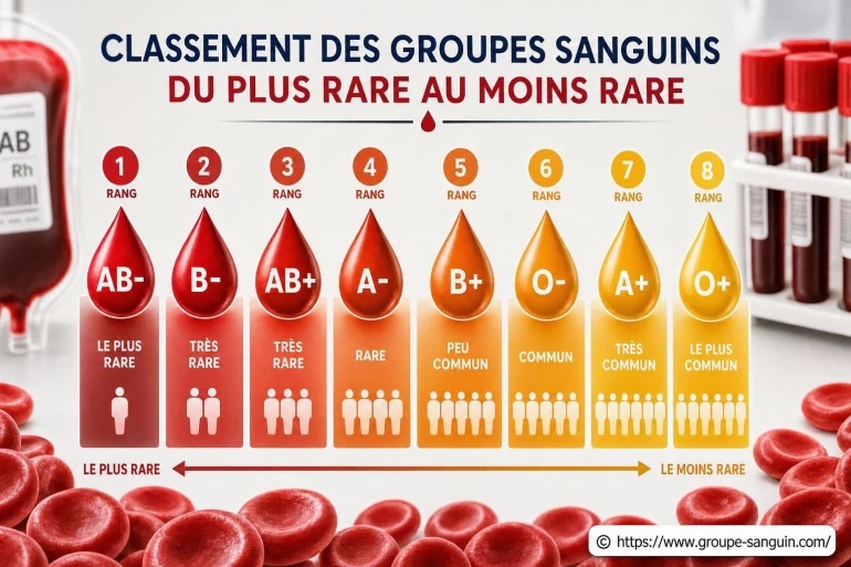 Classement des groupes sanguins du plus rare au moins rare expliqué
