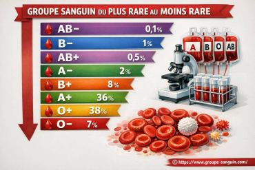 Groupe sanguin du plus rare au moins rare : tout ce qu’il faut savoir