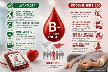 Avantages et inconvénients du groupe b négatif : tout ce qu’il faut savoir