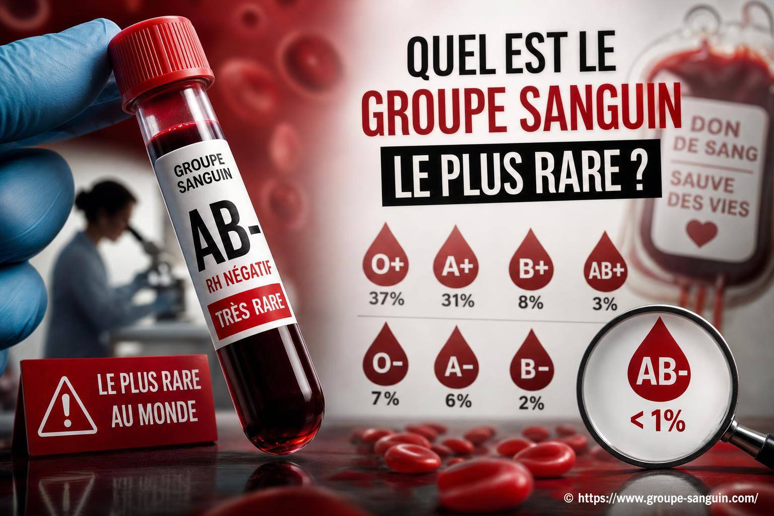 Quel est le groupe sanguin le plus rare et pourquoi