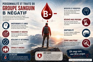 Personnalité et traits du groupe sanguin B négatif